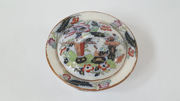 Early Mason's Ironstone China - English Sponge Bowl w/ Lid - Table and Vase Design