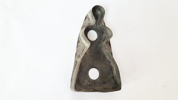 Antique "Primitive Lady in Long Dress" Cookie Cutter Flat Back Two Large Finger Holes