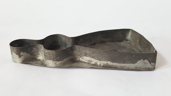 Antique "Primitive Lady in Long Dress" Cookie Cutter Flat Back Two Large Finger Holes