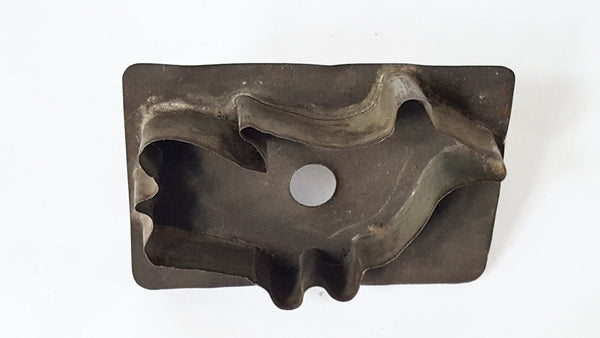 Antique Tin Folk Art Bird Cookie Cutter - Flat Back and Handle