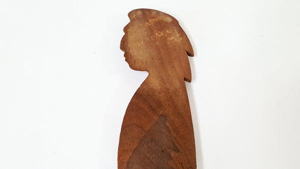 Hand-Carved Wood Cherokee Indian Letter Opener Signed by R. Crowe Cherokee, NC