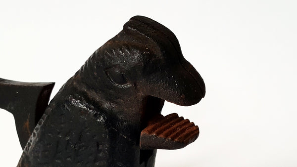 Vintage Black Cast Iron Parrot Nutcracker Collectible