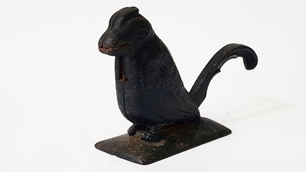 Vintage Black Cast Iron Parrot Nutcracker Collectible