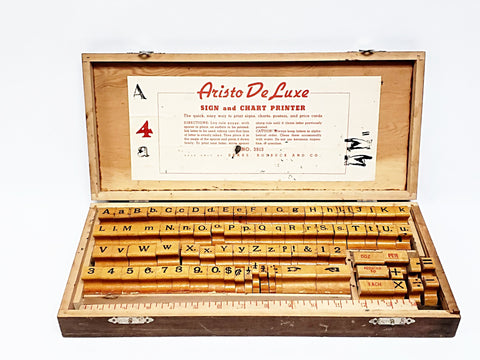 Vintage Aristo De Luxe Wood Block Printing Set