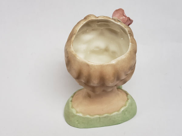 Vintage 1961 INARCO Lady Head Vase Raised Hand Pink Rose E-193/S/B