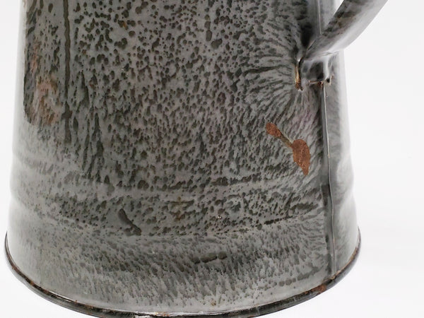Gray Mottled Enamelware Coffee Pot