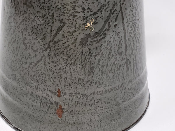 Gray Mottled Enamelware Coffee Pot
