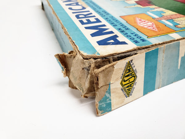 Vintage Wooden American Blocks With Original Box - Over 15 pounds