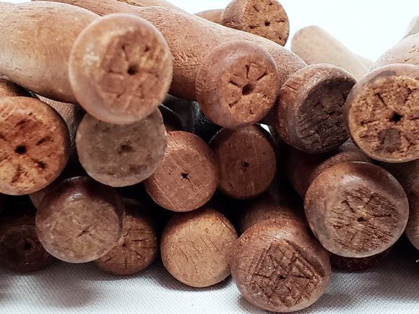 Vintage Wooden Clothespins, Collection of 25,  Round Top