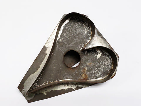 Antique Large Tin Heart Cookie Cutter - Flat Back Soldered Seams