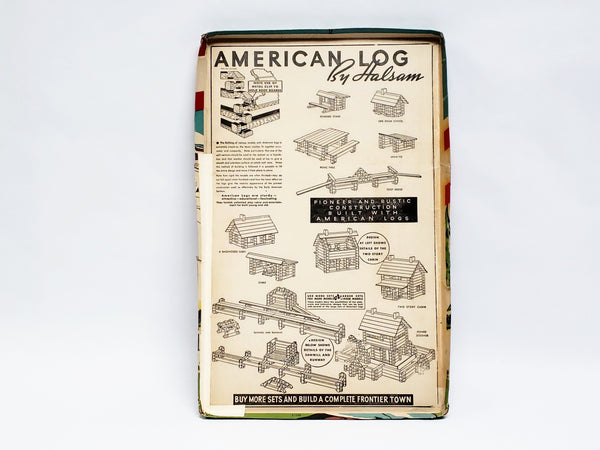 Vintage American Logs by Halsam in Original Box - 86 pieces