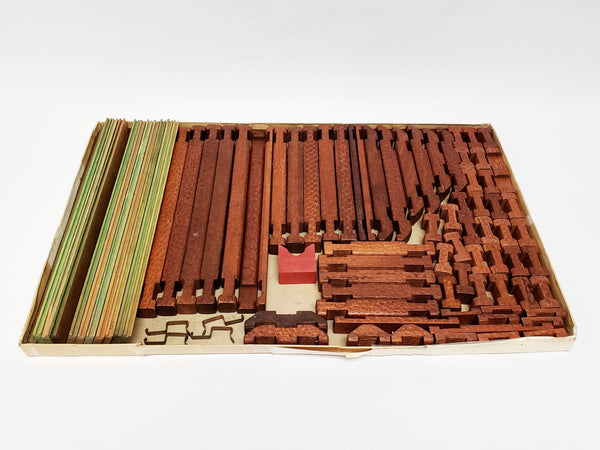 Vintage American Logs by Halsam in Original Box - 86 pieces