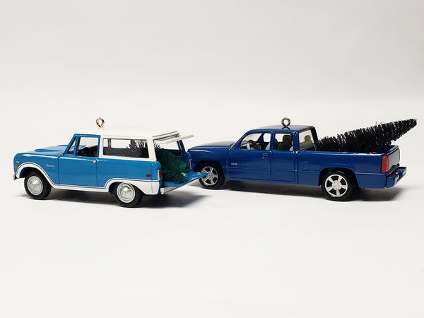 Hallmark Pair of Ford and Chevrolet Keepsake Ornaments