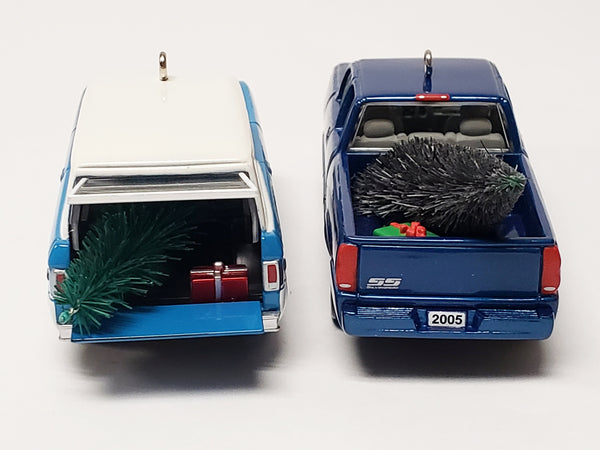 Hallmark Pair of Ford and Chevrolet Keepsake Ornaments