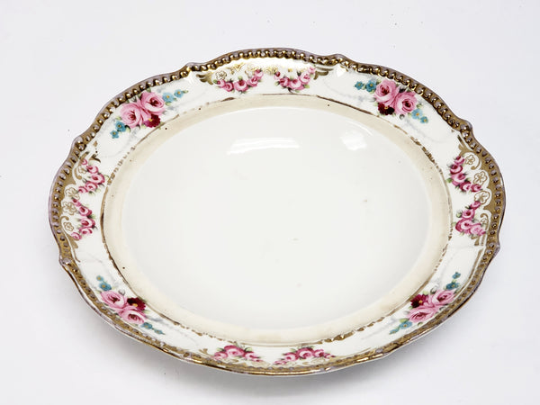 Elegant Antique Noritake Round Porcelain Butter Dish  - Early 1900's