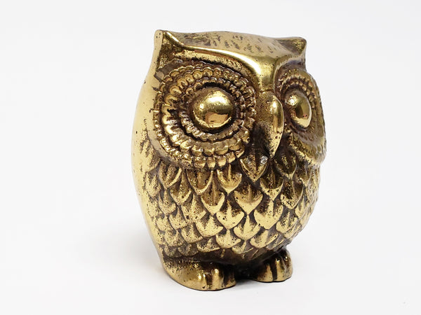 Brass Owl Figurine - Paperweight