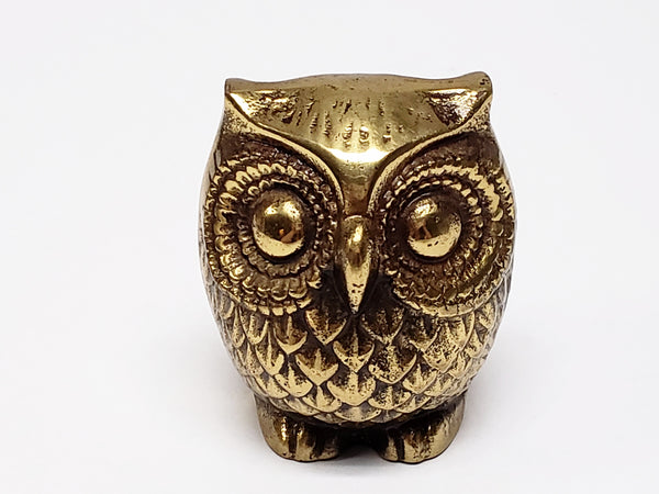 Brass Owl Figurine - Paperweight