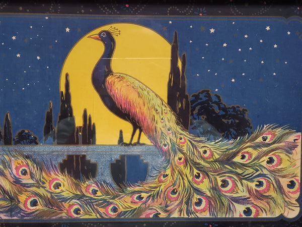 Art Deco Peacock Serving Tray - Peacock by the Moon