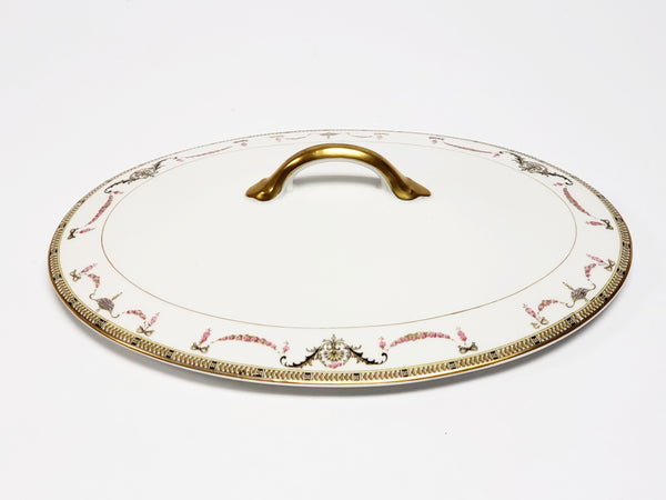 Noritake Oval Vegetable Serving Bowl with Lid - The Sahara Pattern