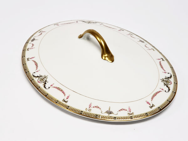 Noritake Oval Vegetable Serving Bowl with Lid - The Sahara Pattern