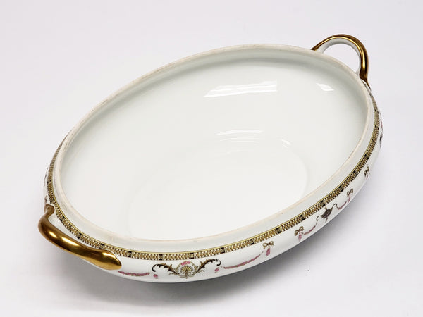 Noritake Oval Vegetable Serving Bowl with Lid - The Sahara Pattern
