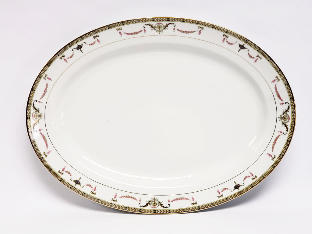 Noritake China 13 3/4" Oval Serving Platter The Sahara Pattern 58590