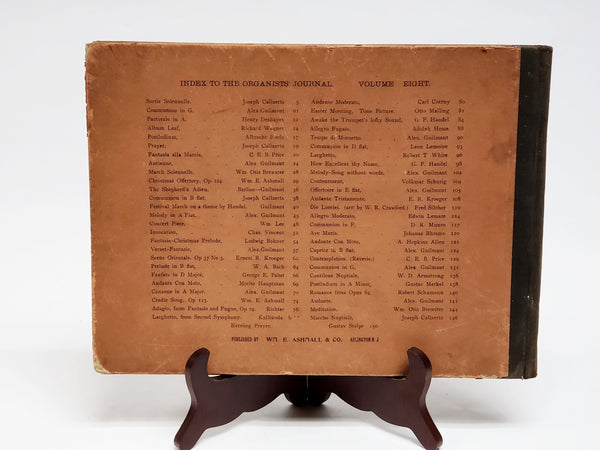 Original Compositions For Pipe Organ "The Practical Organist" Copyright 1898