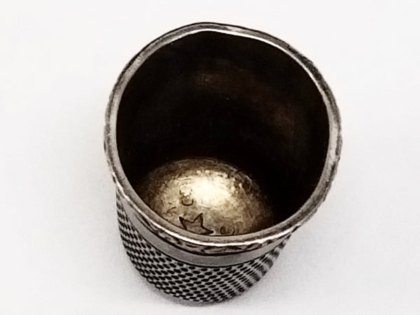 Antique "Sterling Silver" Victorian Era Thimble Waite-Thresher Early Star Mark~ 1885 -1906