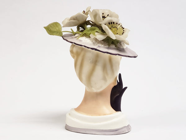 Vintage Ucagco Lady Head Vase in Purple