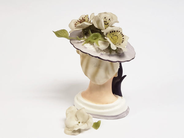 Vintage Ucagco Lady Head Vase in Purple