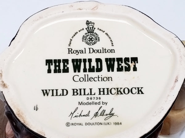Royal Doulton Wild Bill Hickock Folk Hero Character Toby Jug D6736 England~1980's