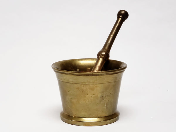 Antique Brass Mortar and Pestle - Apothecary