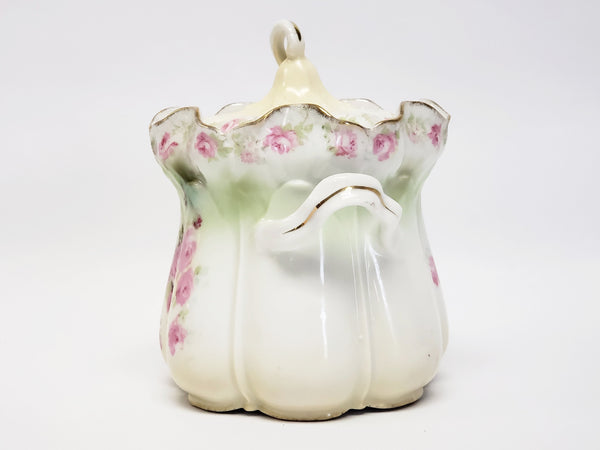 RS Prussia Porcelain Condensed Milk Can Holder With Ruffled Rim - c 1904-1918