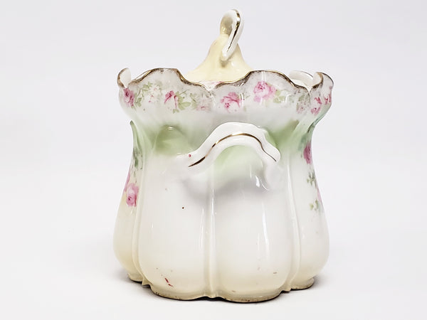 RS Prussia Porcelain Condensed Milk Can Holder With Ruffled Rim - c 1904-1918