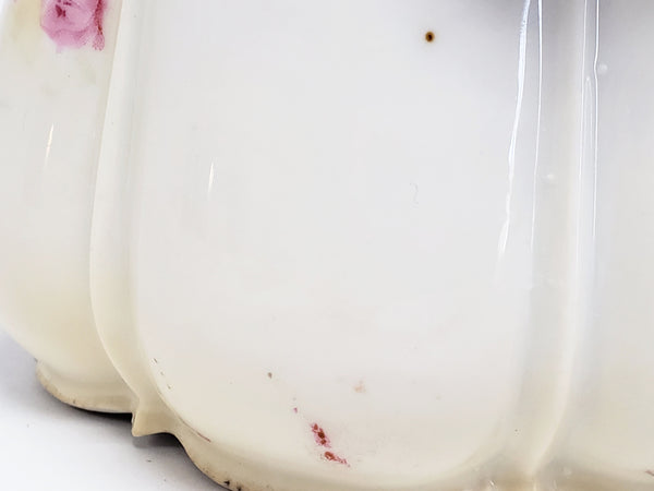 RS Prussia Porcelain Condensed Milk Can Holder With Ruffled Rim - c 1904-1918