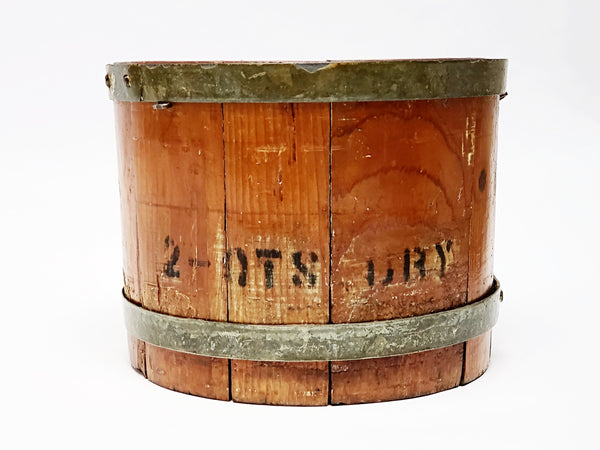 Original Americana Wooden Dry Grain Measure Bucket