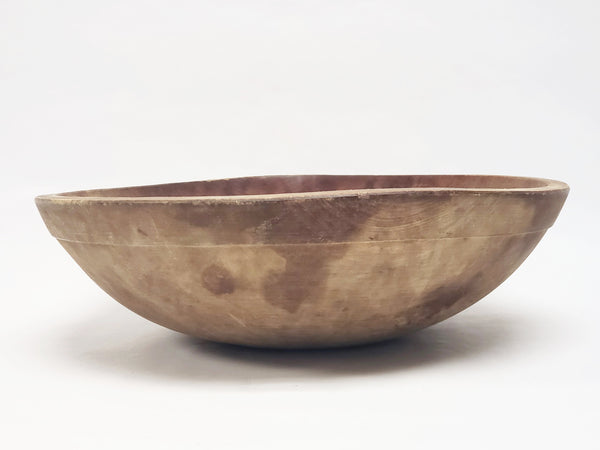 Antique Farmhouse Wooden Dough Bowl
