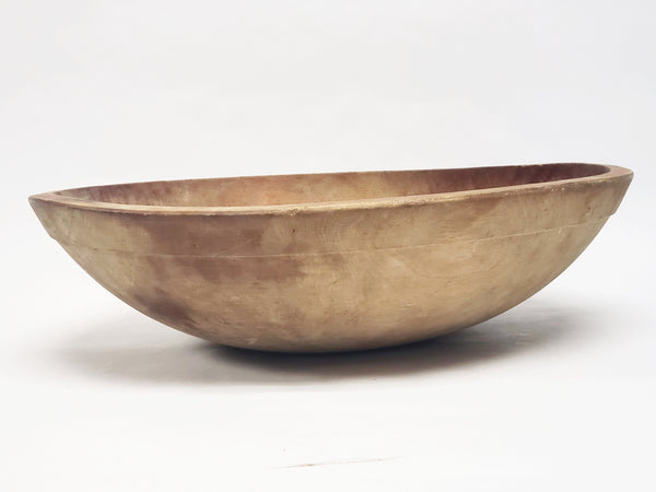 Antique Farmhouse Wooden Dough Bowl