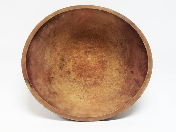 Antique Farmhouse Wooden Dough Bowl