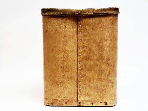 Unique Antique Hand Painted Vul-Cot Fiberboard Waste Paper Basket ~ 1910-1920