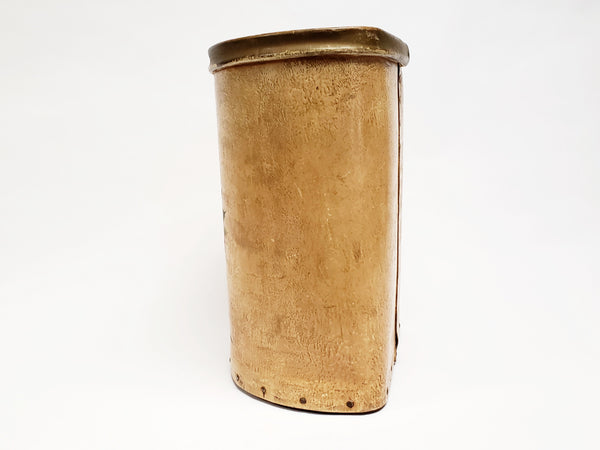 Unique Antique Hand Painted Vul-Cot Fiberboard Waste Paper Basket ~ 1910-1920