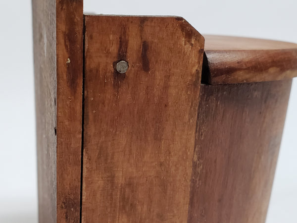 Vintage Wooden Hanging Kitchen Salt Box Made in Czechoslovakia