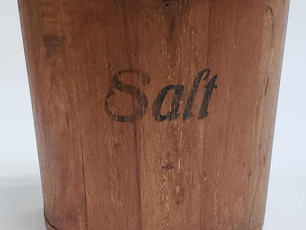 Vintage Wooden Hanging Kitchen Salt Box Made in Czechoslovakia