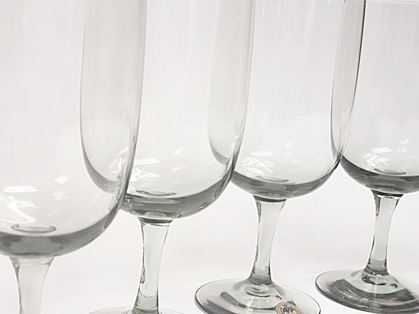 Mid Century Kastrup Holmegaard Smoke Stemmed Water Goblet Glasses - Set of 5