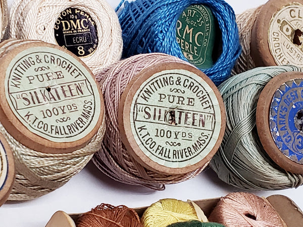 Vintage Sewing Assortment  Spools of Thread  Coats & Clark's, J & P Coats, DMC and More