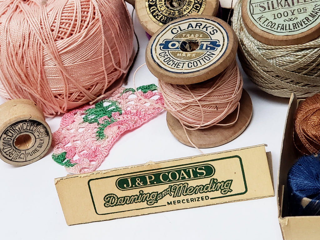 J & P Coats Darning and Mending Thread - Season Shades - Vintage Sewing  Room Decor