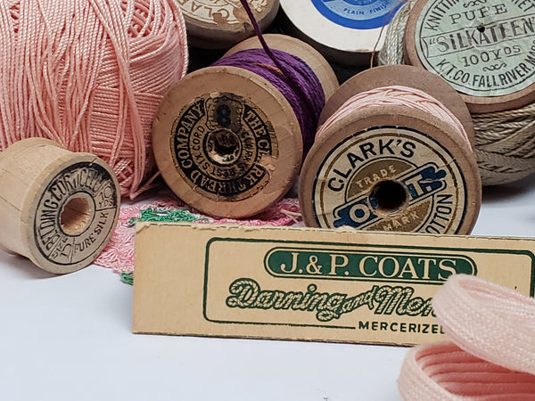 Vintage Sewing Assortment - Spools of Thread - Coats & Clark's, J & P Coats, DMC and More