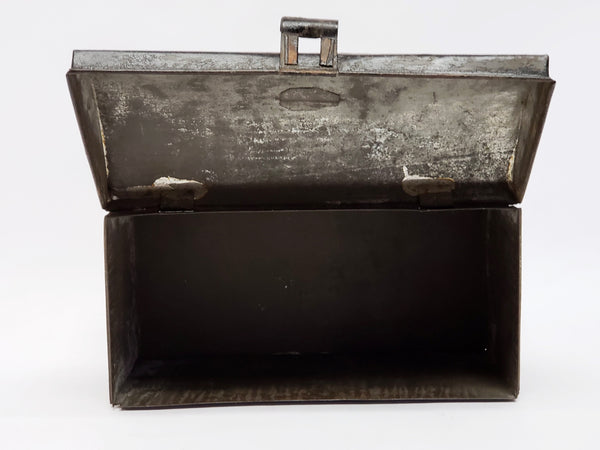 Antique Tin Tole Document Keepsake Box With Original Early Paint - c. 1800's