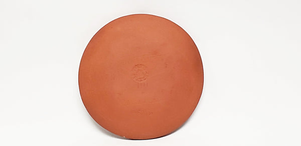 Folk Art Pottery, 1991 Limited Edition Redware Plate by Ned Foltz, "Black Horse Hotel" Lancaster County, PA