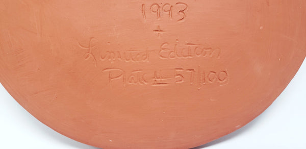 Ned Foltz Limited Edition Redware Plate, Reinholds Station ~ 1993